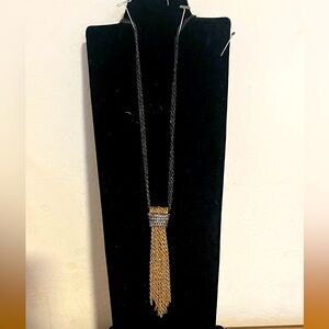 Stella & Dot Windsor pave tassel necklace